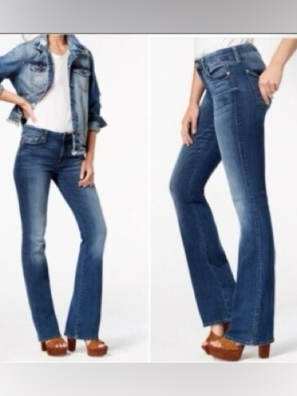 7 For All Mankind Women's Blue Flare Jeans